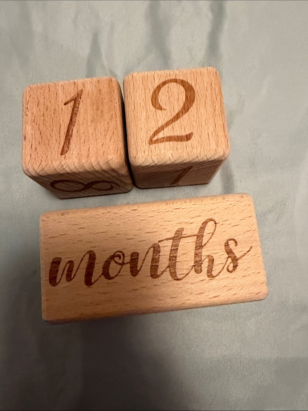 Baby birth months, week and year photo wood decor
